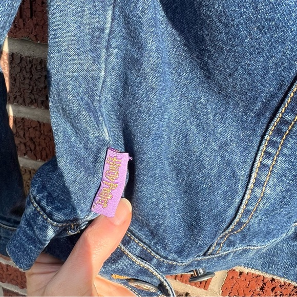 Harry Potter Dark Denim Rhinestone Golden Snitch Kid’s Denim Jacket - Picture 4 of 5